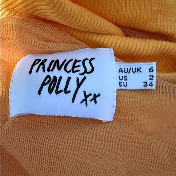 Princess Polly Yellow Mini Dress - Size 2 - Picture 4 of 4